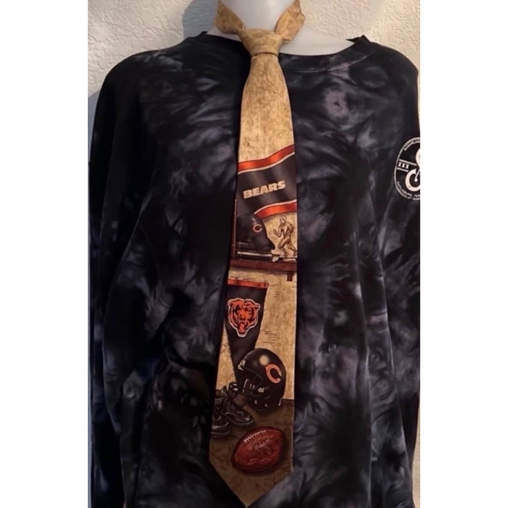 Chicago‎ Bears collage NFL silk necktie